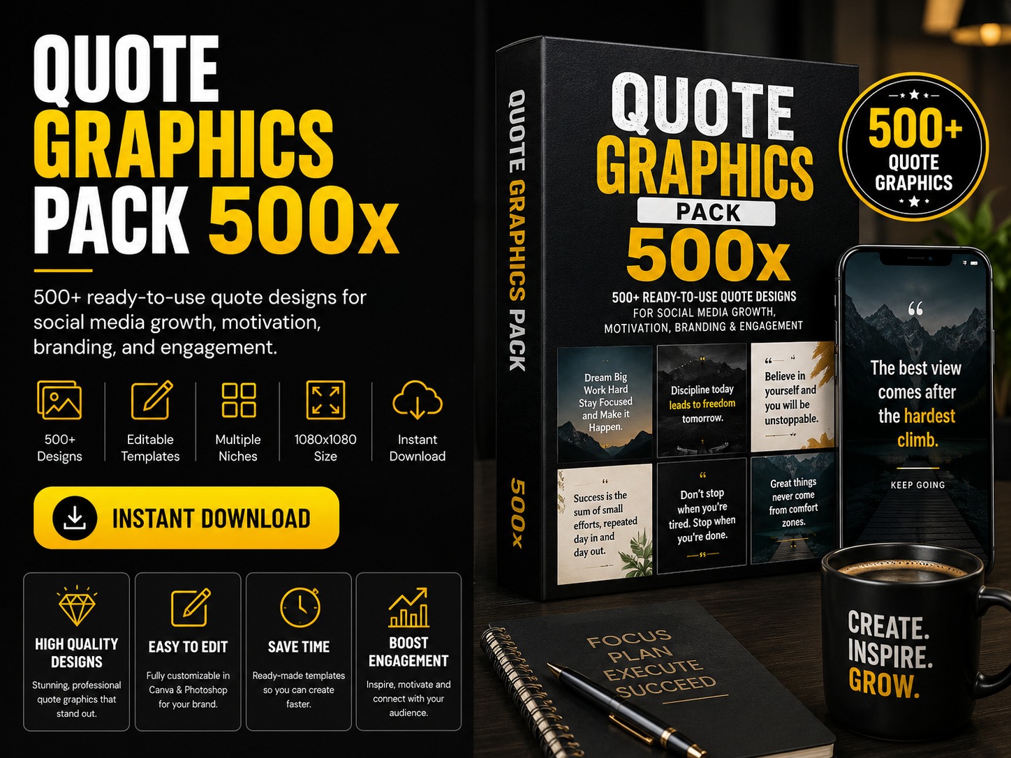 Quote Graphics Pack 500x